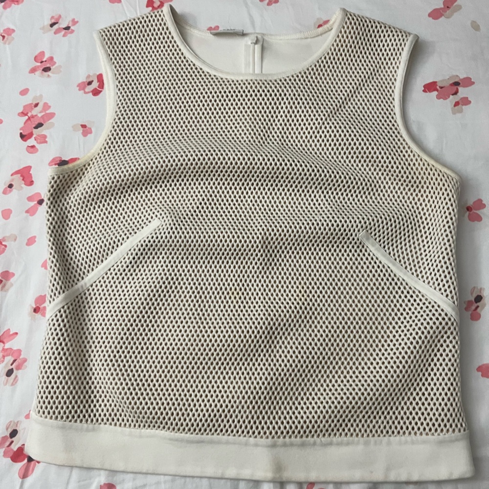 Akris Punto Cream Sleeveless Top!
